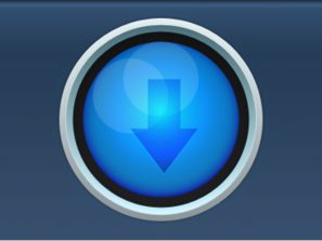 Blue Circular Download Button