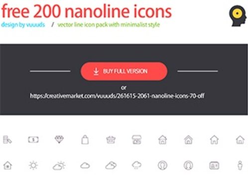 benefits! 200 beautiful line of status icons, AI, PSD