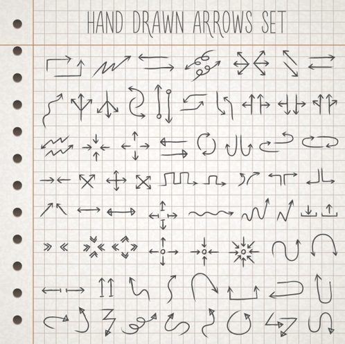68, of handpainted arrow design