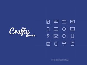 Craftyicons | Free 16 line icons PSD