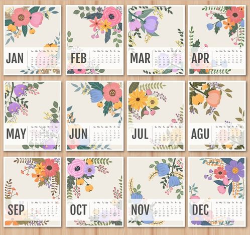 2016 pattern calendars
