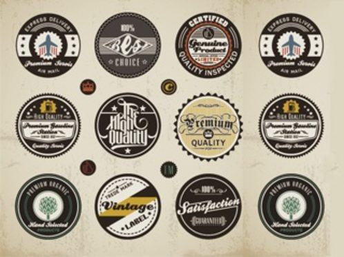 European and American classic retro label vector logo